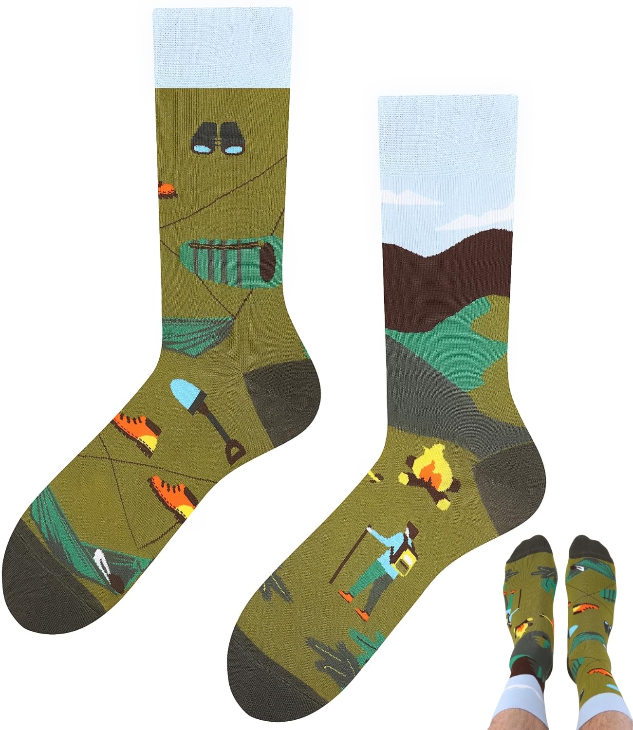Todo Calcetines Divertidos Hombre y Mujer, Calcetines Fantasia con Motivo, de Colores — view 194