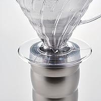 Vista 3 de HARIO VDR-01-T Gotero Transparente 01 Goteo de Café Manual Claro para 1 a 2 Tazas, Fabricado en Japón
