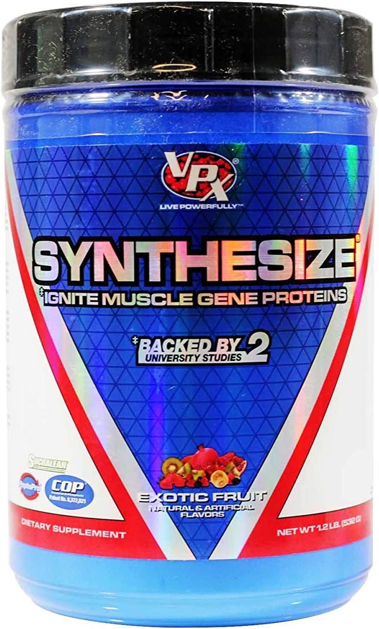 VPX Synthesize Ignite Muscle Gene Proteins Exotic Fruit 1.2 lb.