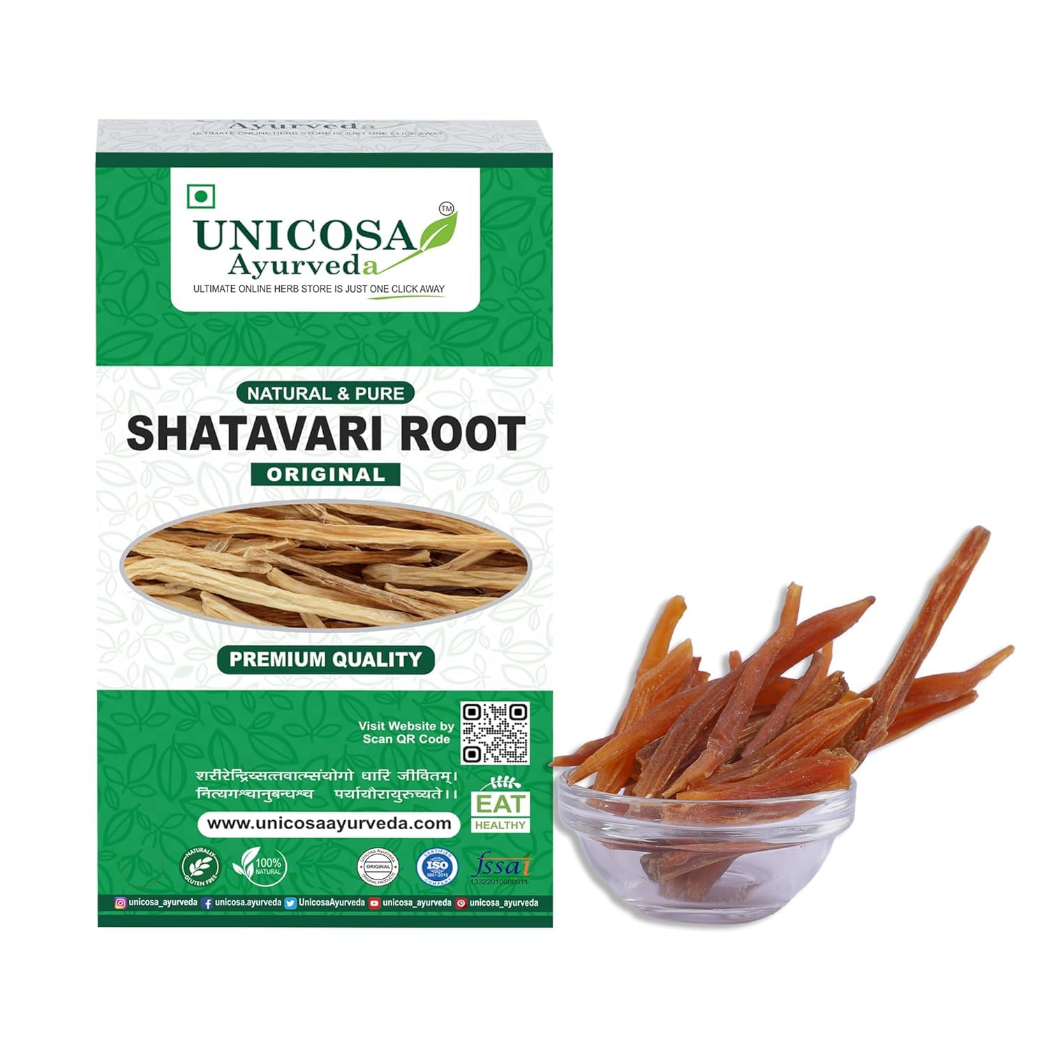 Unicousa Ayurveda – Shatavari Root 100g | Raw Indian Asparagus Racemosus | Pure Yellow Shatavari Root – Natural & Authentic
