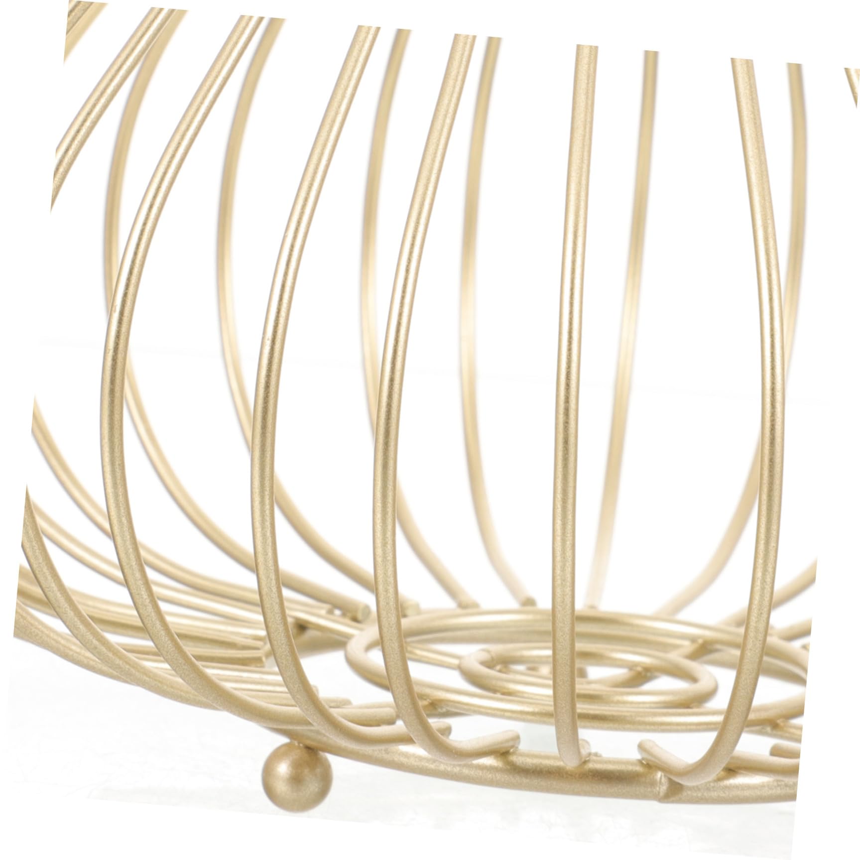 Cesta de Almacenamiento Elegante Juntas Soldadas Fuertes y Planas de Corcho Organizador de Acero al Carbono Dorado para Decoración del Hogar y Obsequio
