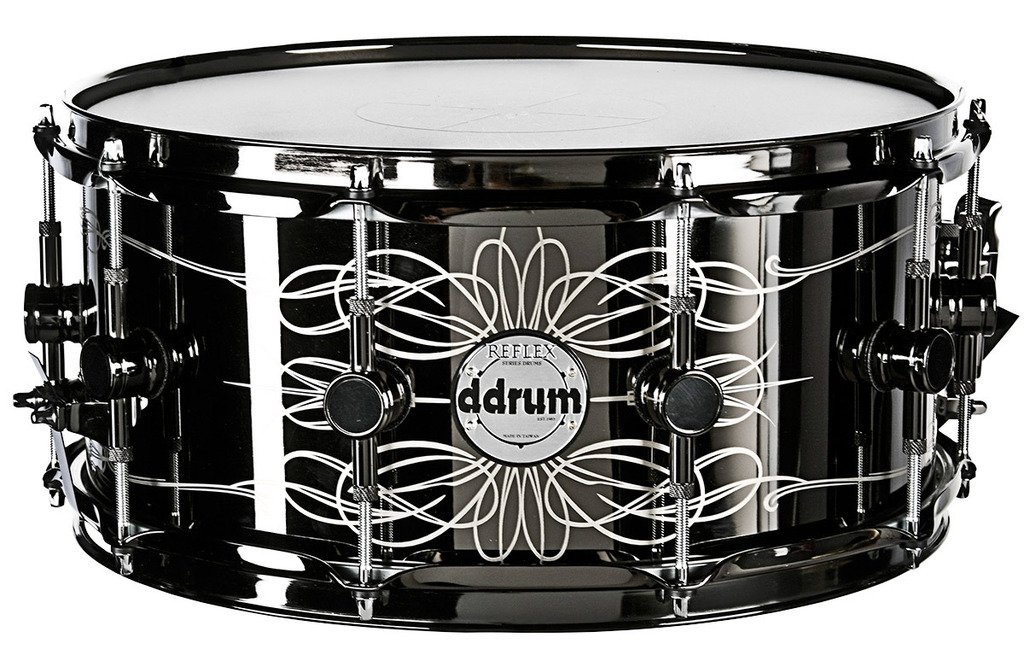 Amazon | ddrum Reflex Tattooed Lady 6.5x14 blk En Steel スネア 