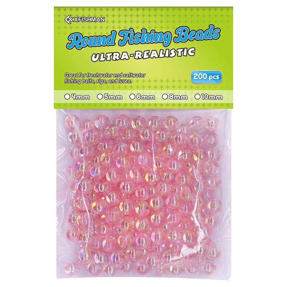 XFISHMAN-Fishing-Beads-for-Fishing-Rigs-Lures-Salmon-Trout-Steelhead-Beads-Saltwater-Freshwater-Bead-5mm 6mm 8mm Assorted