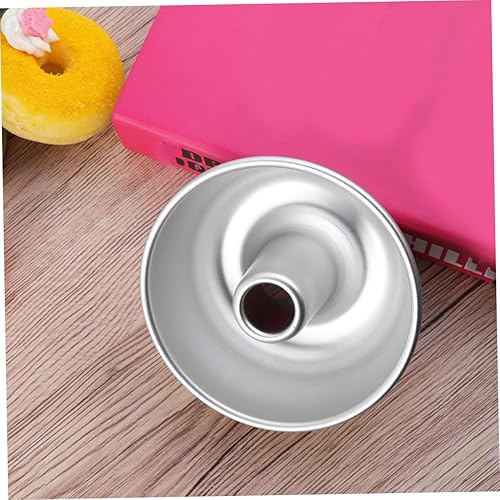 Miniatura 4 de BRIGHTFUFU Molde de dona Ángel Contenedor de pastel de comida Bandeja de metal Bandeja de dona Molde antiadherente Molde para pastel Molde de pan