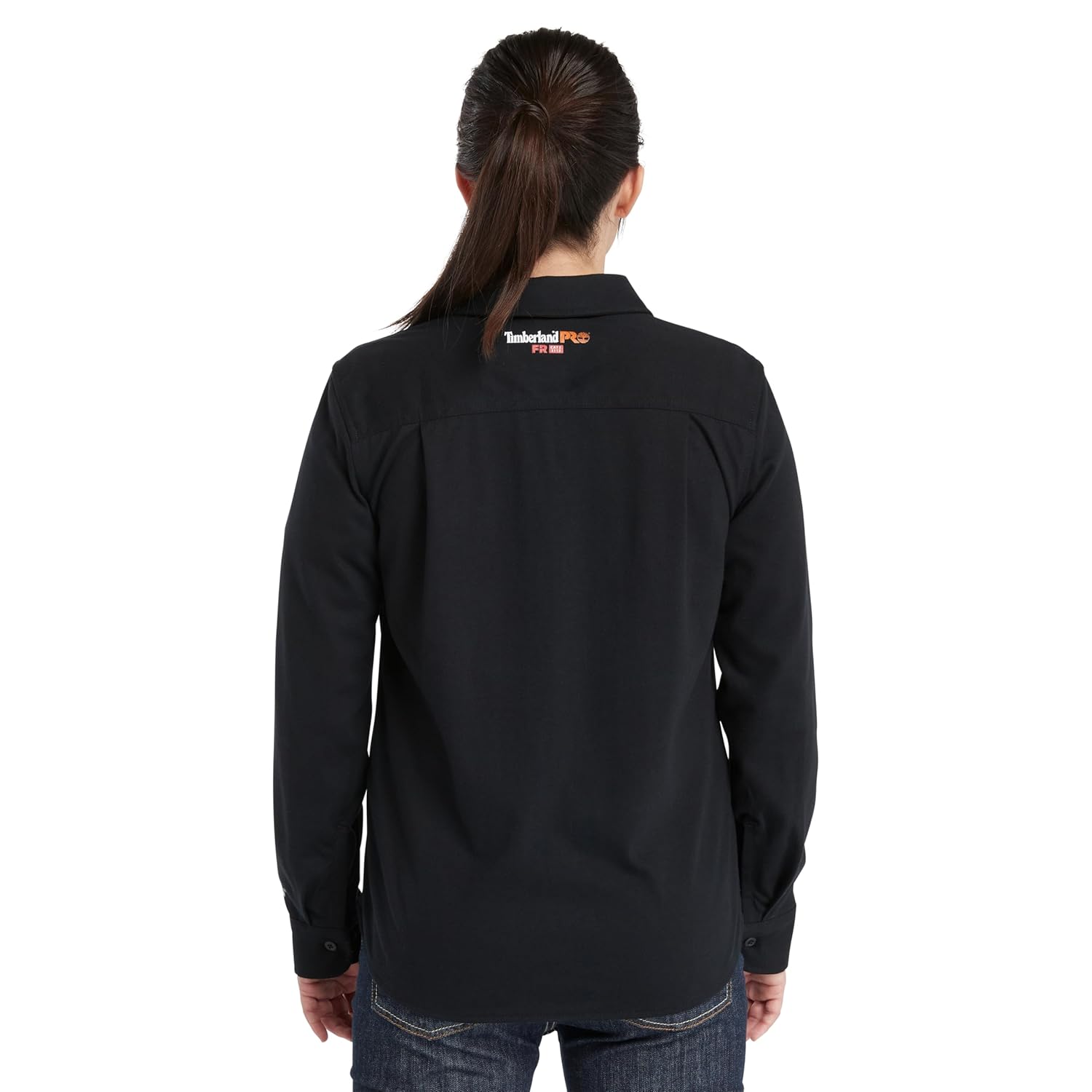 Timberland PRO Women's FR Cotton Core Flame Resistant Button Front Shirt, Black, Small - Image 4