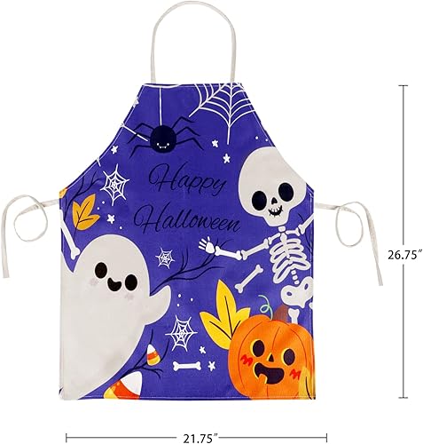 Miniatura 6 de PETCEE Delantal de Halloween I Smell Children Delantales de cocina, Azul