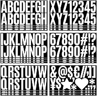 Vista 1 de 400 calcomanías de letras grandes de 2.5 pulgadas, 24 hojas, calcomanías autoadhesivas con números del alfabeto blanco para tablones de anuncios