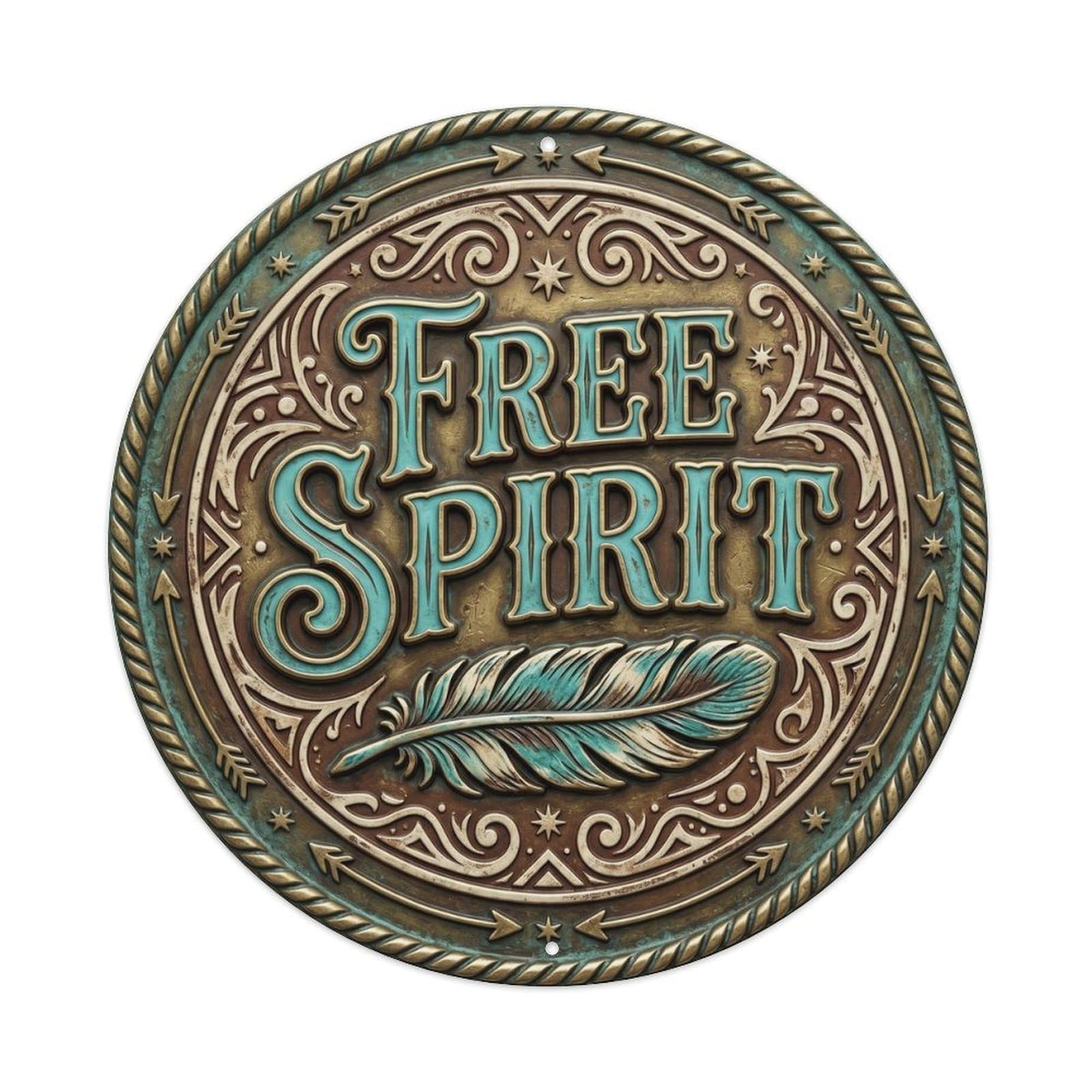 Free Spirit Nostalgic Workshop Ornament Retro Slogans Metal Tin Sign