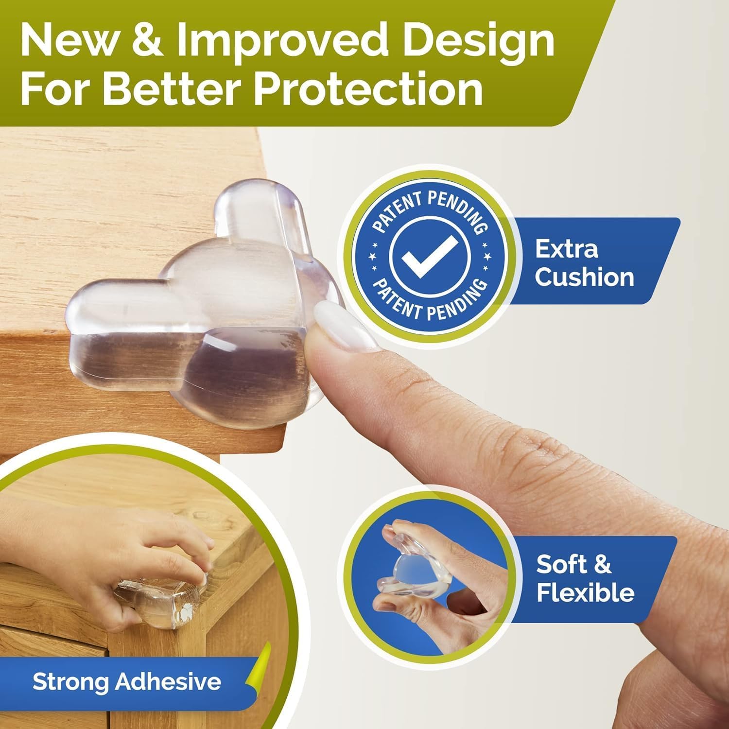 ADTALA Silicone Edge Protector for Sharp Edges, Baby Proofing Edge & Corner Guard, Child Safety Cushion for Furniture, Desks, Sharp Corners Protection, Corner Protector (10 Pcs) 1
