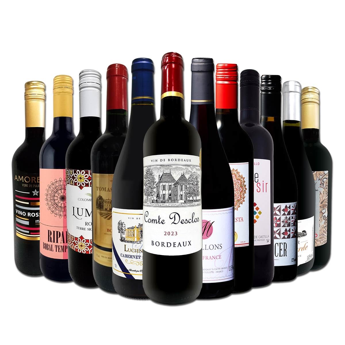 Amazon.co.jp: 京橋ワイン 赤ワイン 12本セット フランス イタリア