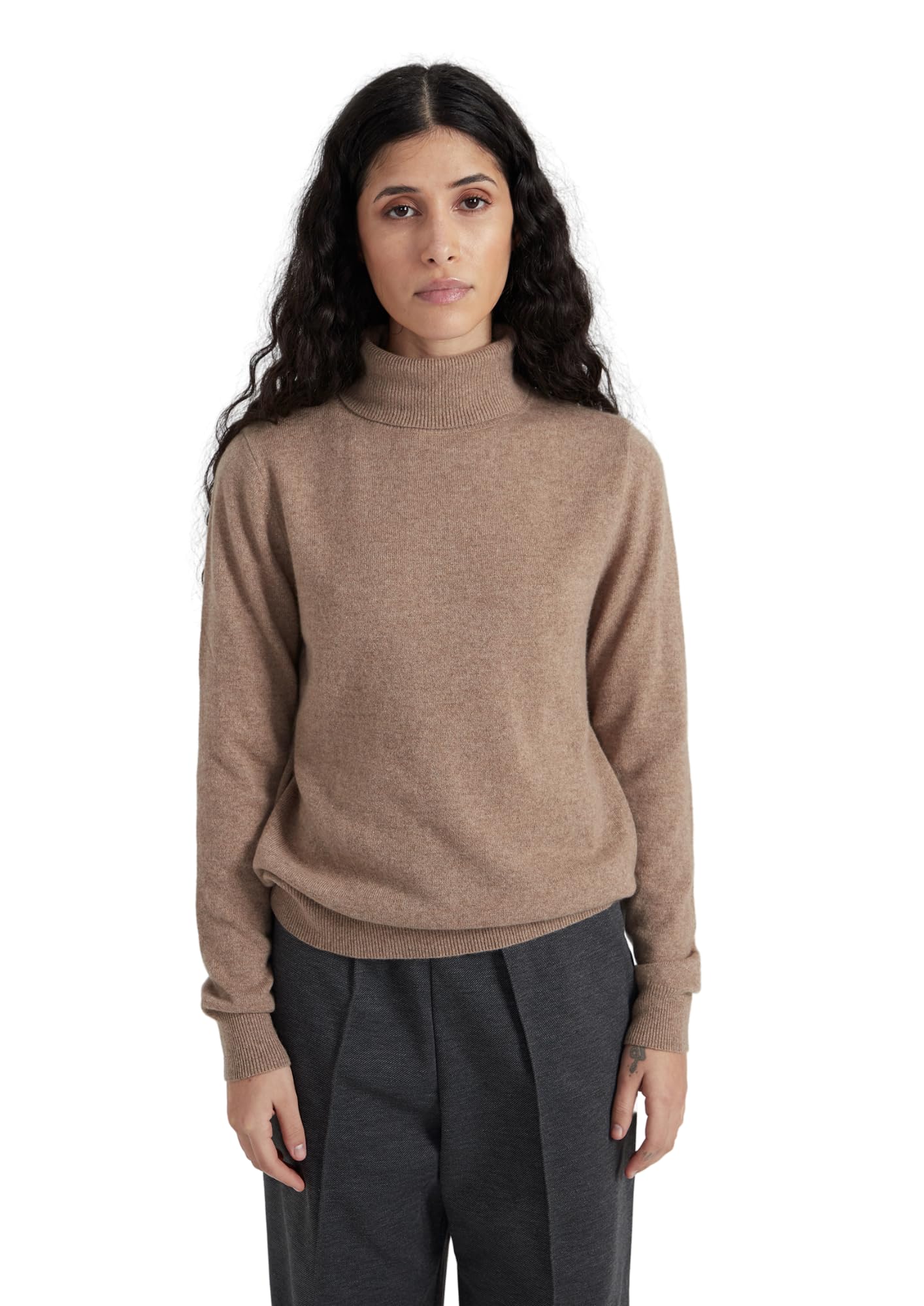 Style & Republic Maglione da donna a collo alto in 100% cashmere, vestibilità classica, elegante maglione in cashmere di alta qualità, per autunno e inverno, progettato a Berlino