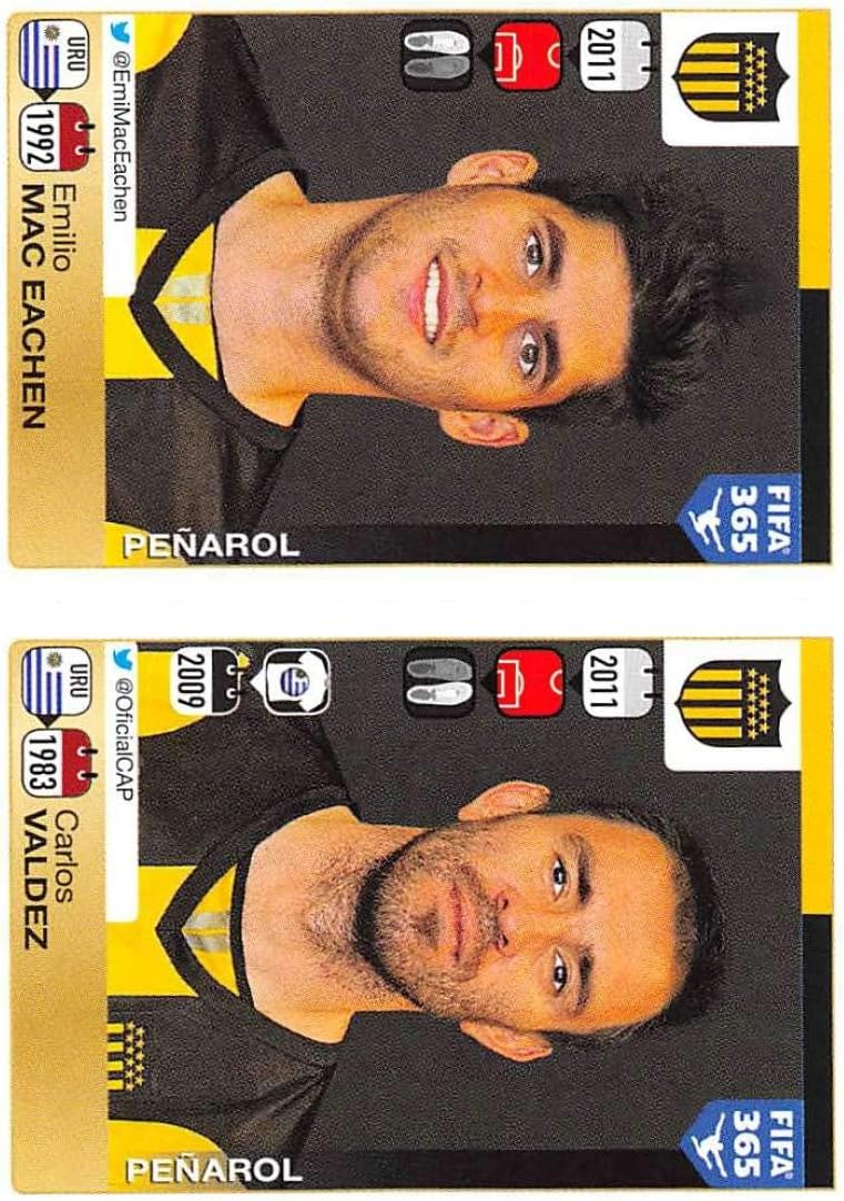 2015-16 Panini FIFA 365 Stickers Soccer #824-825 Emilio Mac Eachen/Carlos Valdez Trading Card Sized Album Sticker