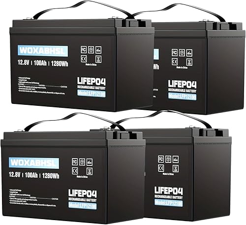 Miniatura 8 de Batería de litio LiFePO4 de 12 V 100 Ah, más de 15000 ciclos profundos y corte a baja temperatura, BMS integrado de 100 A para RV, solar, marina,