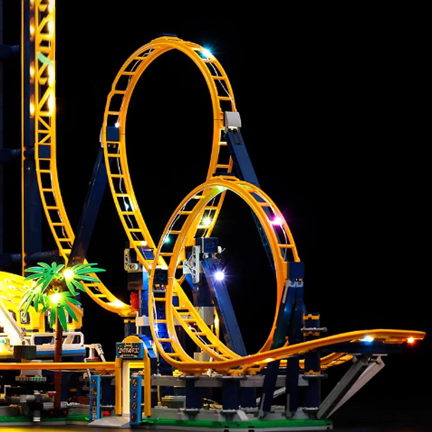 LED Lighting Kit Compatible with Lego 10303 Roller Coaster Series LED Light Set (Model Kit Not Included - Lighting Components Only) (Remote Control Style)