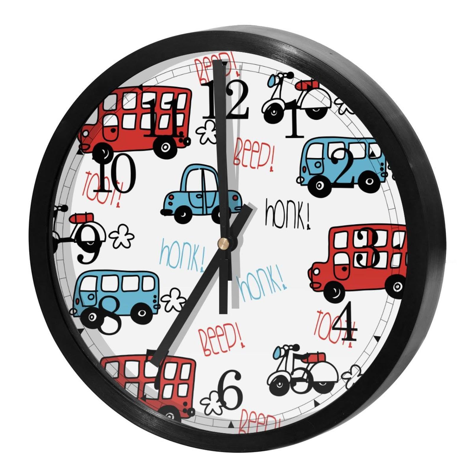 Horloge murale silencieuse sans tic-tac à piles pour éliminer les bruits