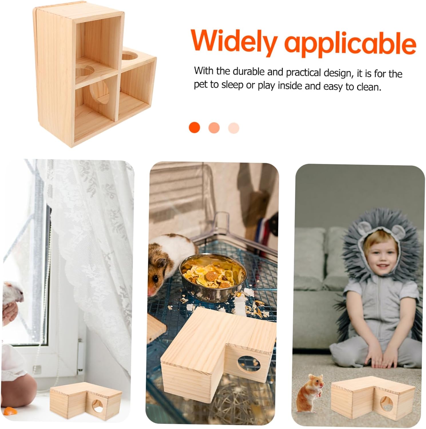 Guinea Pig Multi-Chamber Wooden Hideout House for Animals Versatile Maze Retreat for Hamsters Rats and Other Pets Relaxation and Play Space