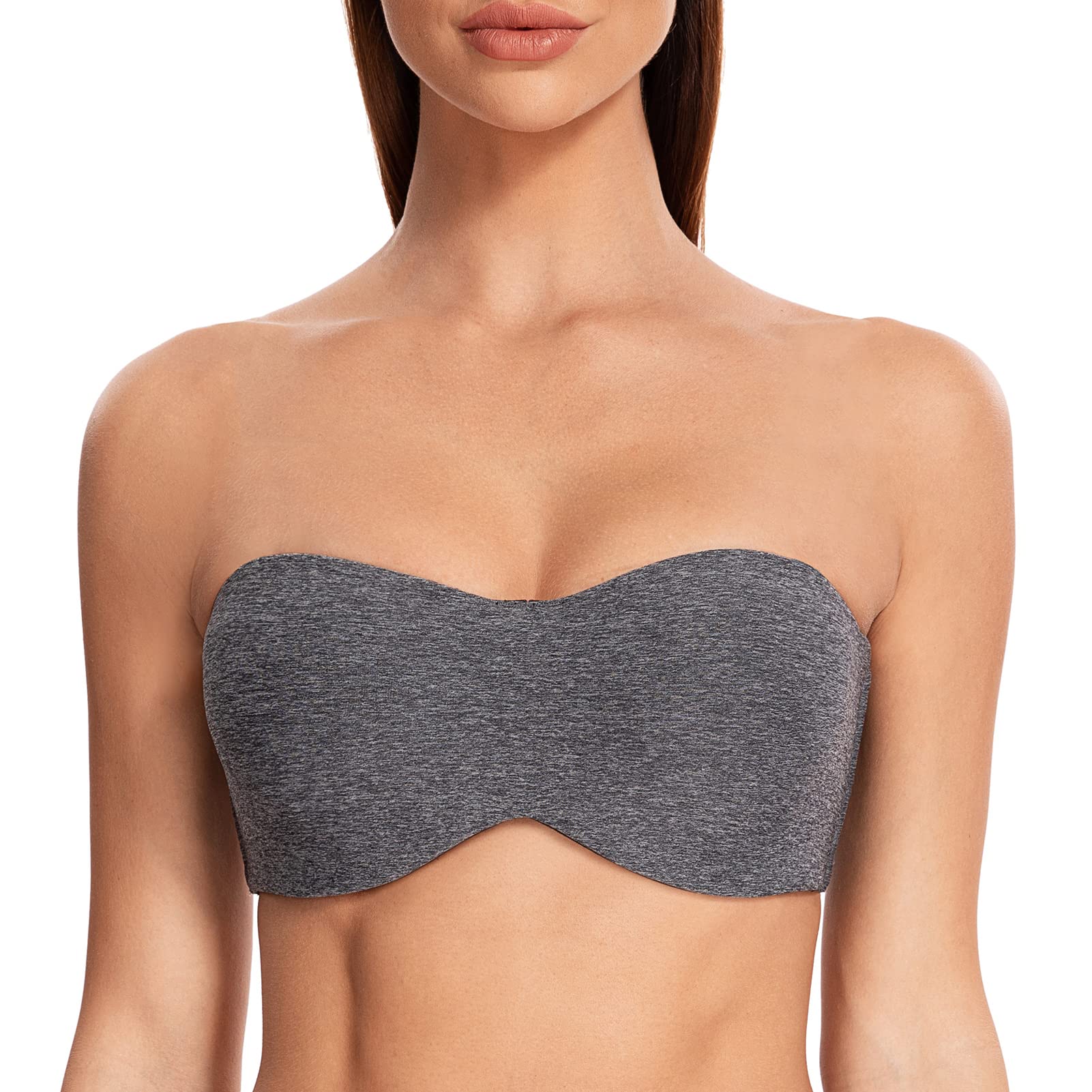 MELENECA Women's Strapless Minimizer Multiway for Large Bust Unlined Seemless Underwire Bandeau Bra — view 18
