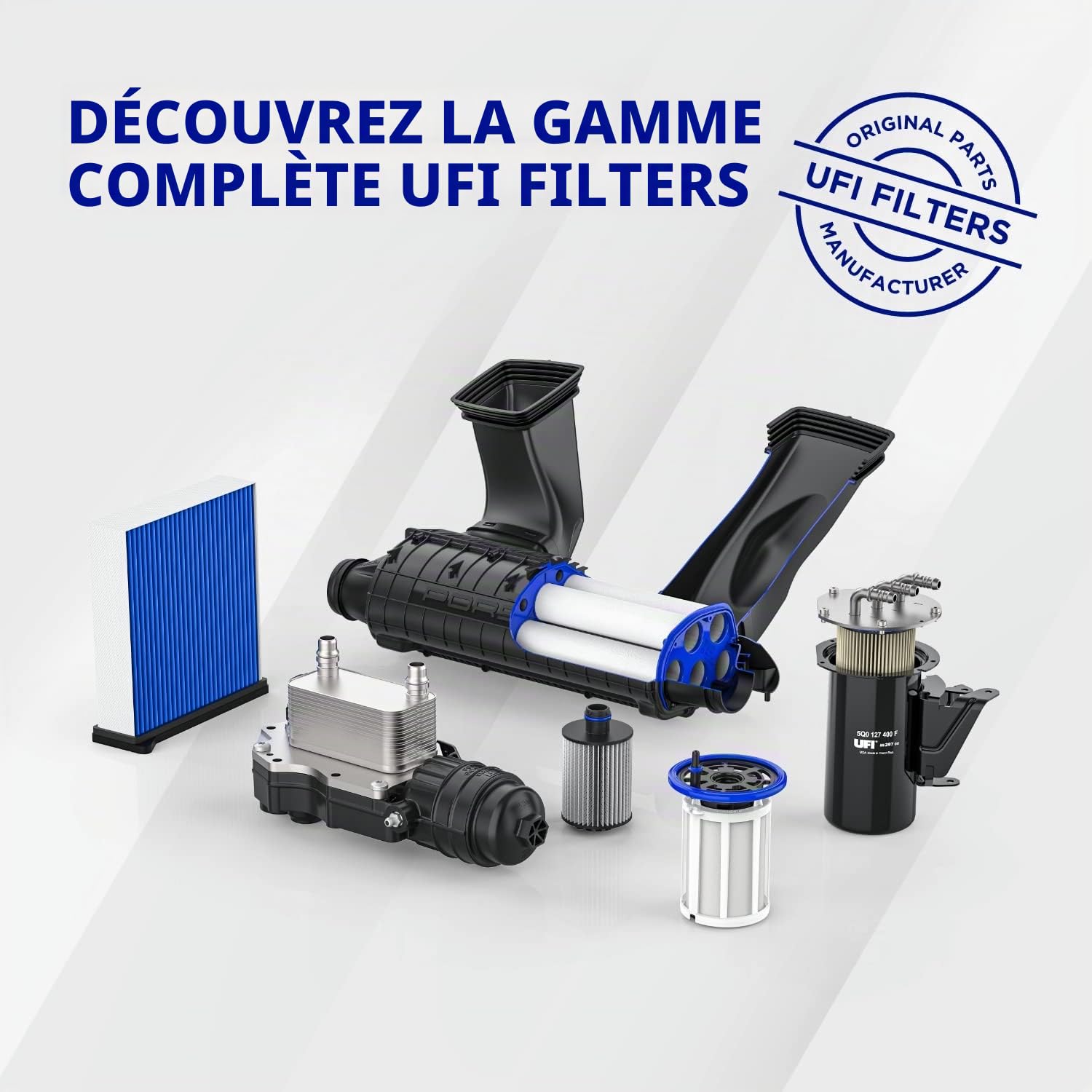 UFI Filters, Filtre Diesel 55.173.00, Filtre à Carburant de Remplacement, Adapté aux Voiture, Applicable sur Divers Modèles de Fiat et Lancia