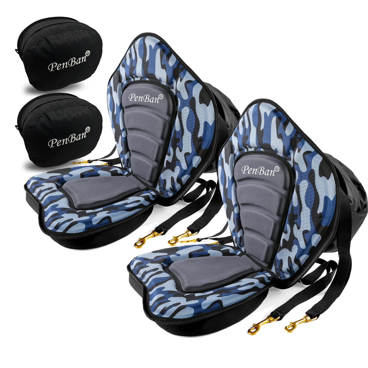 PenBan Universal Deluxe Kayak Seat Cushion with Storage Bag for Kayak