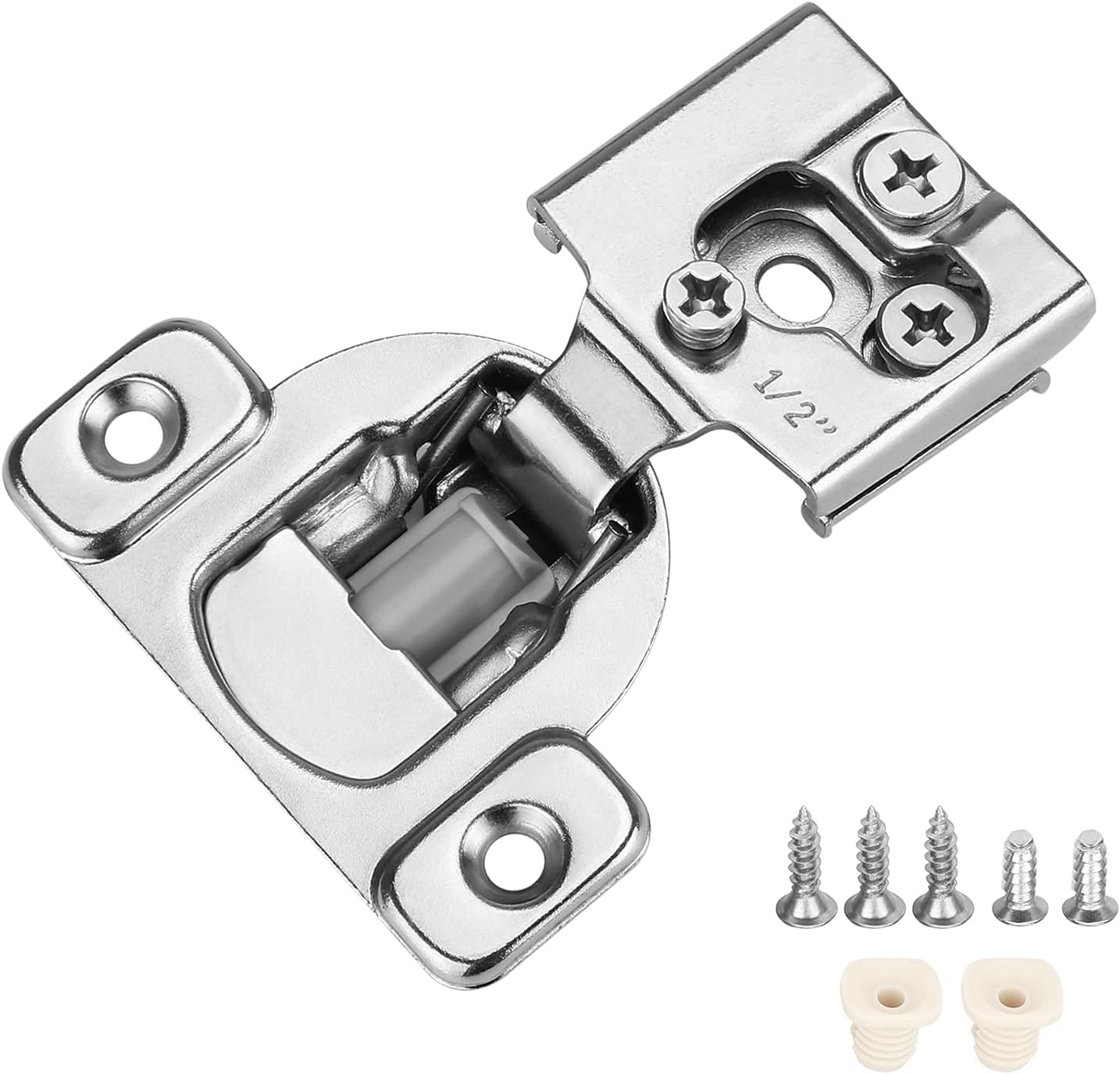 homdiy 10 Pack Soft Close Hinges for Kitchen Hinges Satin