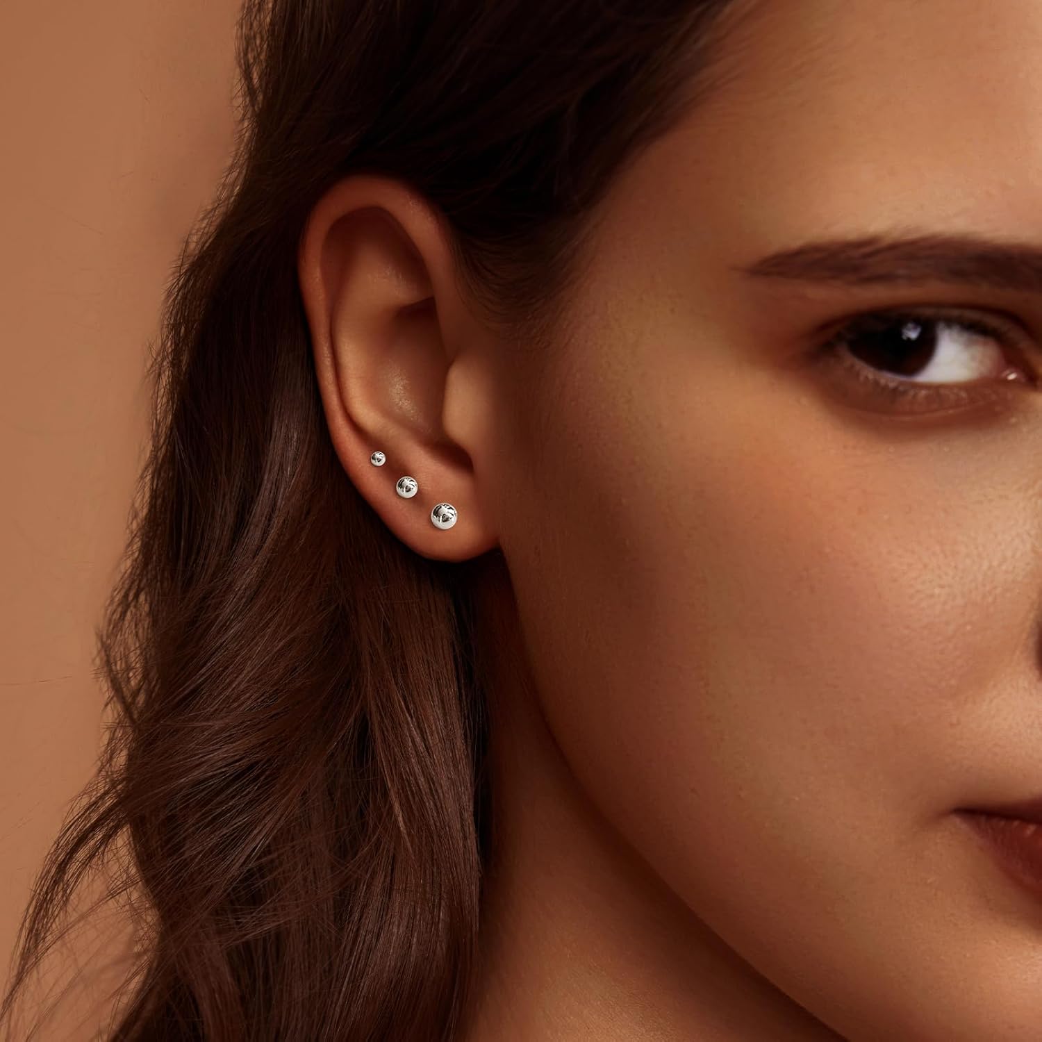 IMBOS Pearl Earrings 14k Gold Plated Daisy Flower Stud Earrings for Women Ball Stud Flat Back Earring Hypoallergenic Statement Earring Trendy Jewelry Gift for Women - Image 2