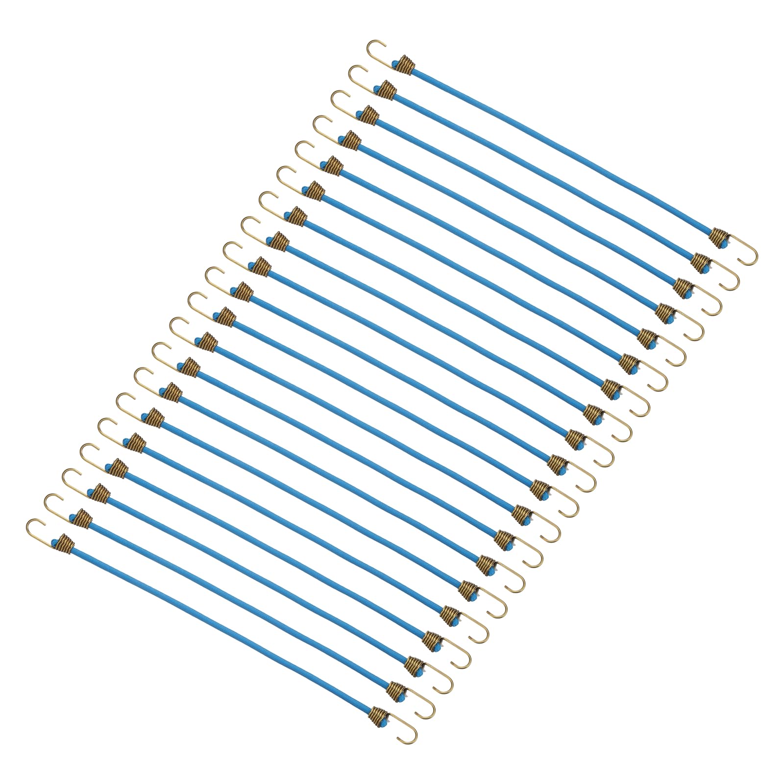 PATIKIL Bungee Cords with Hooks, 25.4cm, Blue, 20 Pcs