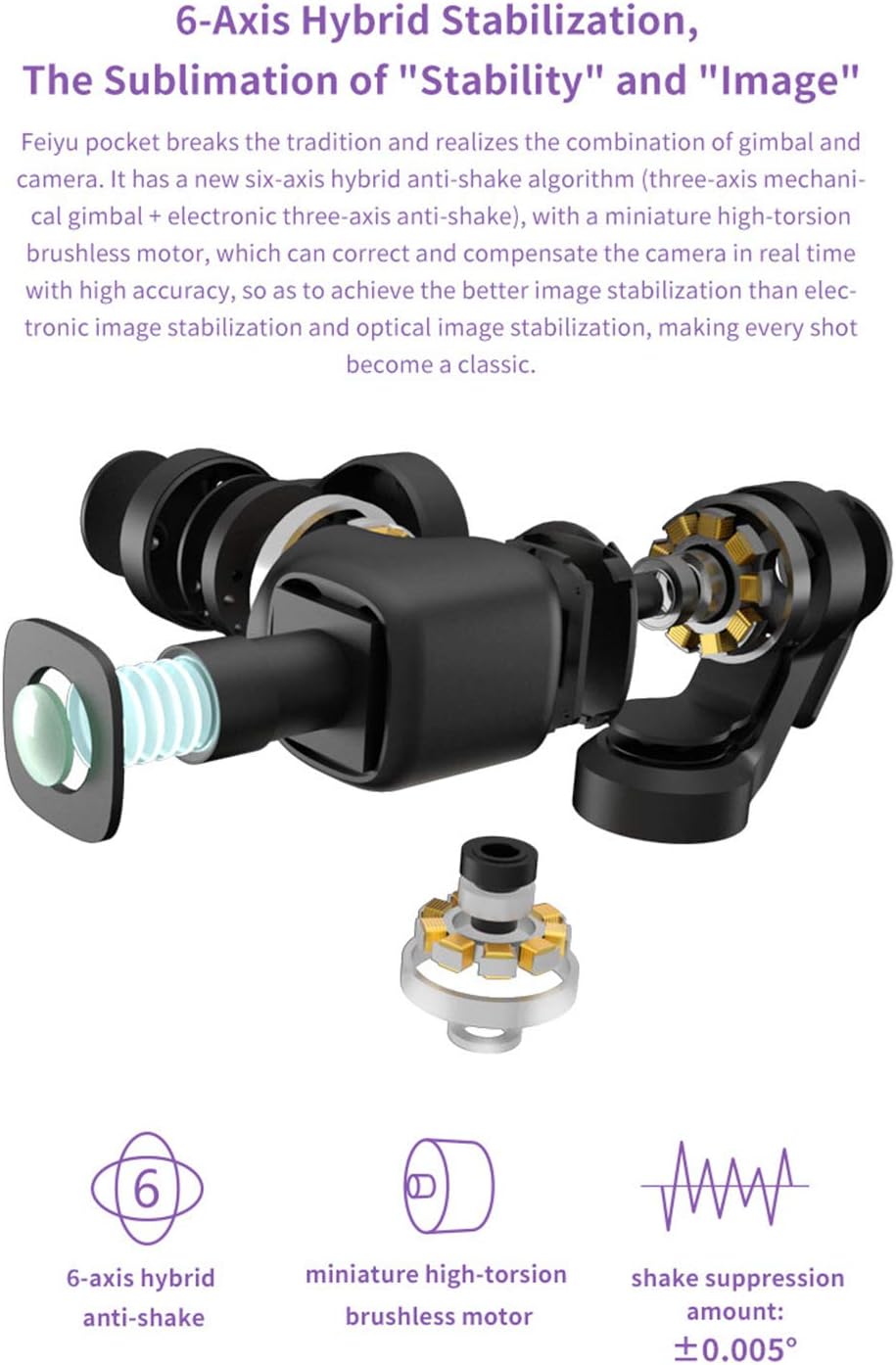 Gеt Dіѕсоunt оƒƒеr Feiyutech Pocket Camera 3-Axis Handheld Gimbal Camera Stabilizer 4K HD Built-in Wi-Fi Control 120° Wide Angle Smart Track