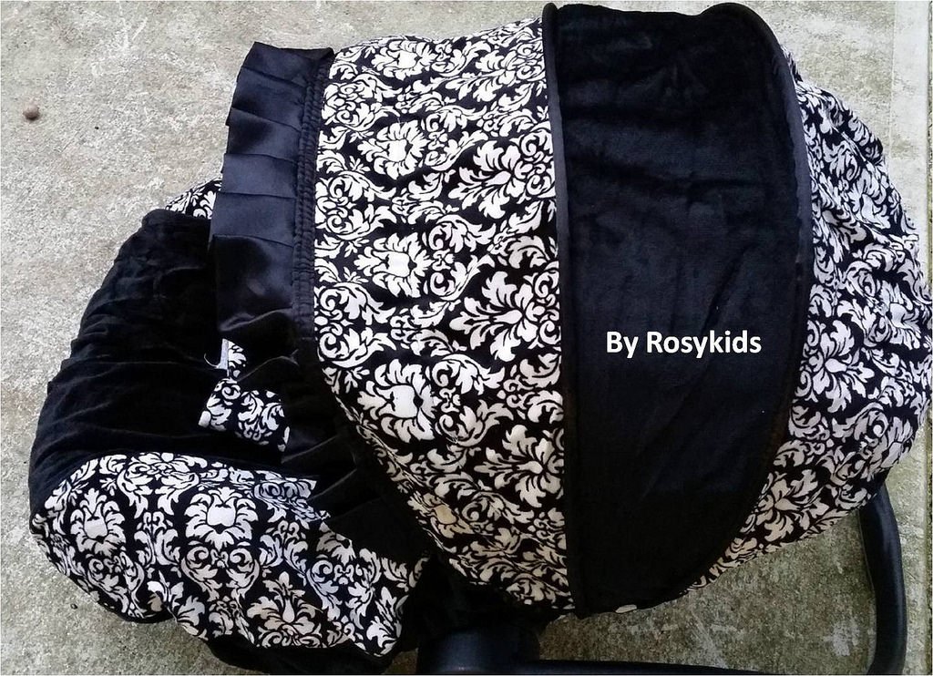 Rosy Kids Infant Carseat Canopy Cover 3 Pc Whole Caboodle Baby Car Seat Cover Kit Cotton C080100