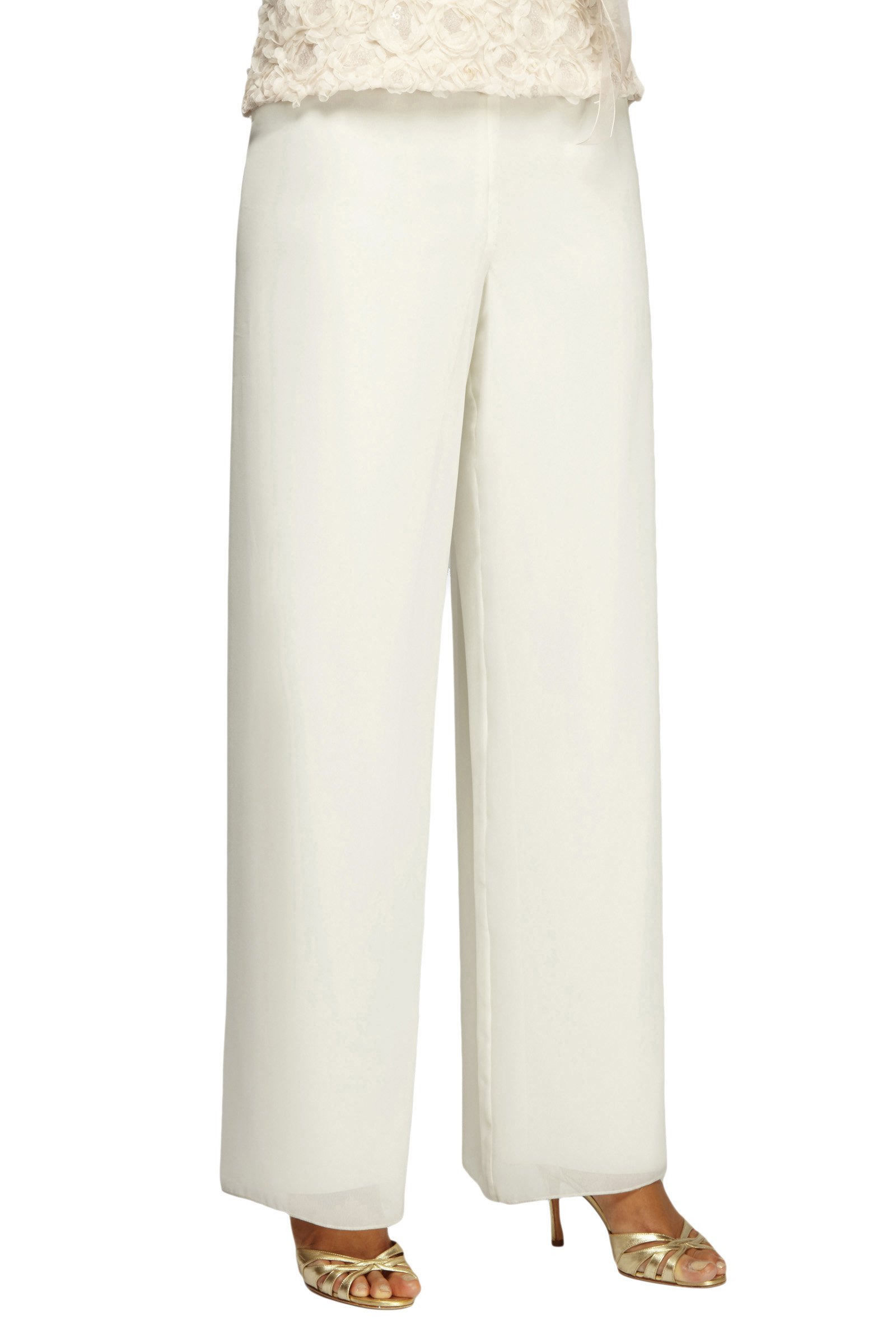 Alex Evenings Women's Silky Chiffon Pant with Tulip Hem
