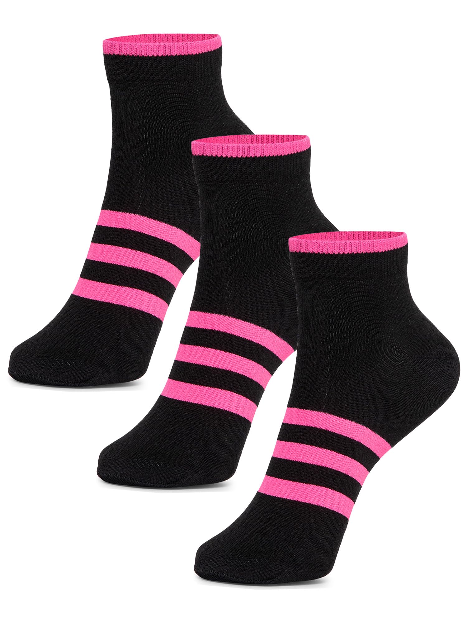 Womens Mid Calf Solid Antibacterial & Super Soft Socks Pack Of 3-image-7