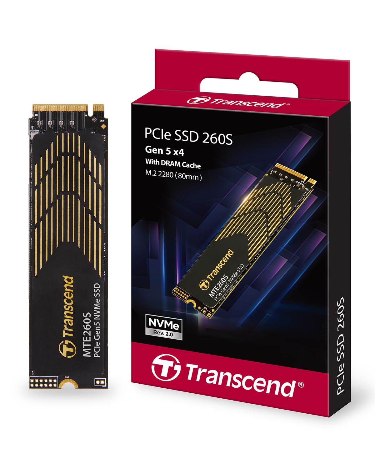 Amazon.com: Transcend MTE260 1TB Gen5 SSD with Heatsink, Up to