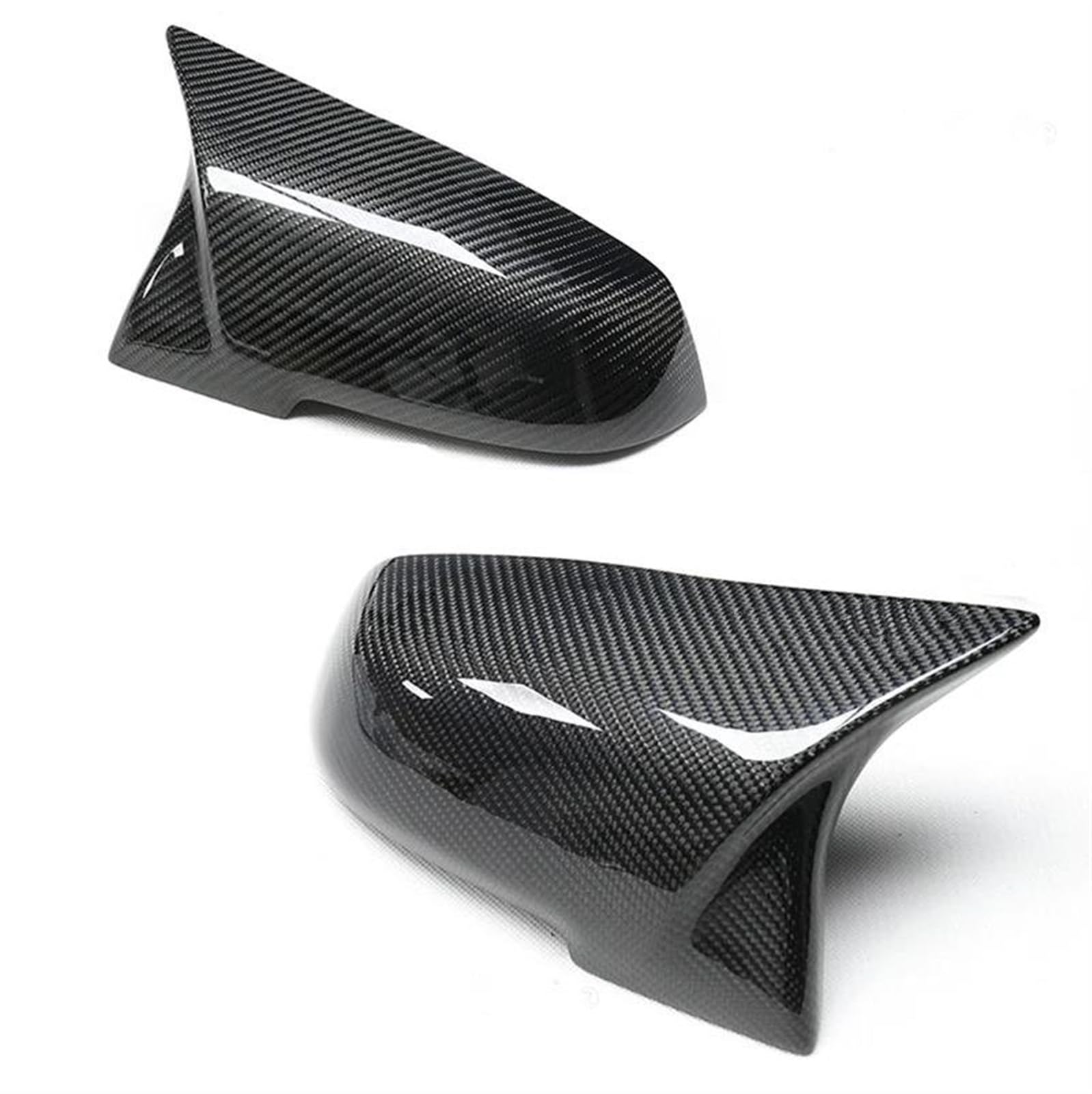 Coques de rétroviseur de voiture anti-UV look carbone pour Série 1 2 3 4 X1