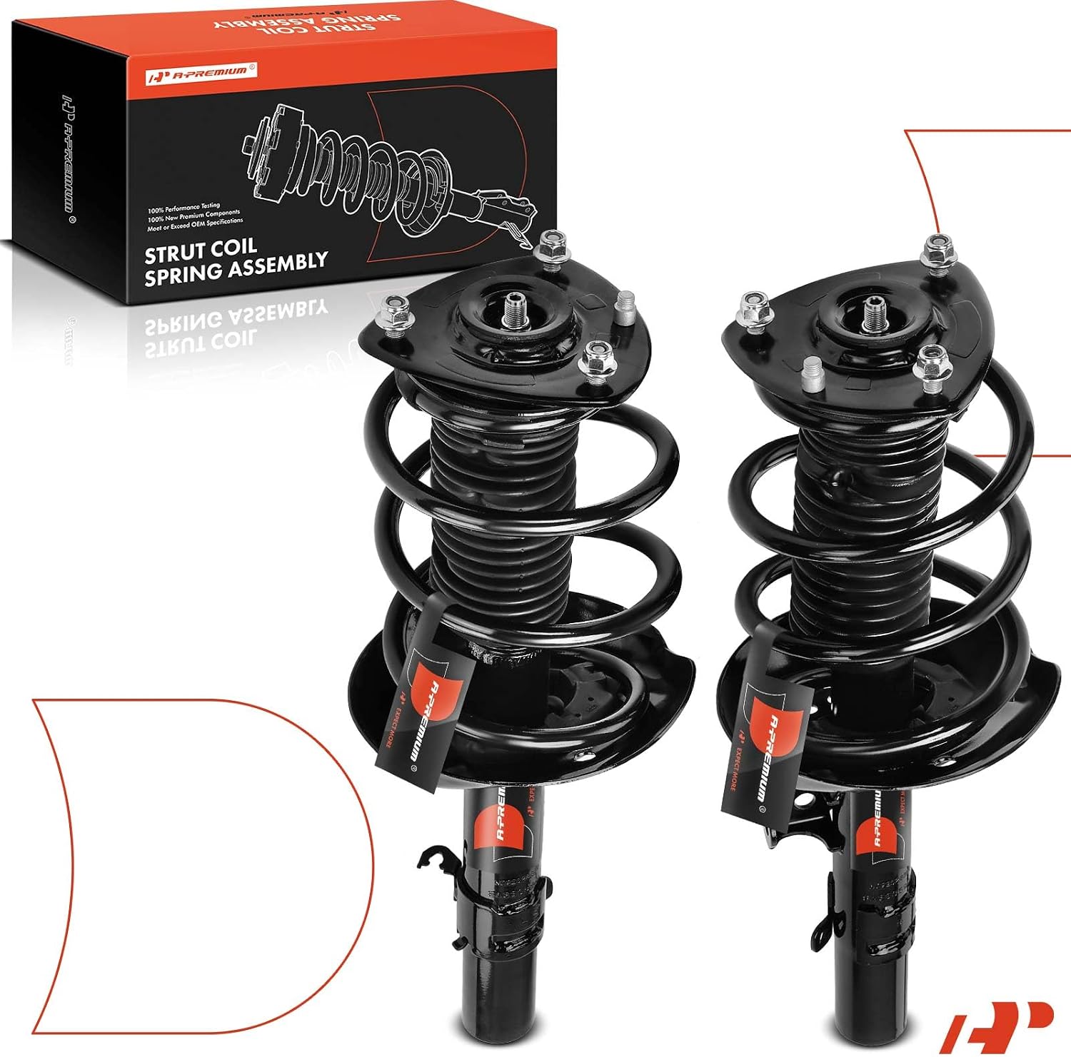 A-Premium Front Struts Compatible with Acura TLX [FWD] 2015-2018, Auto Dual Clutch Trans - 2x Replacement Suspension Complete Strut Assembly Shock with Coil Spring