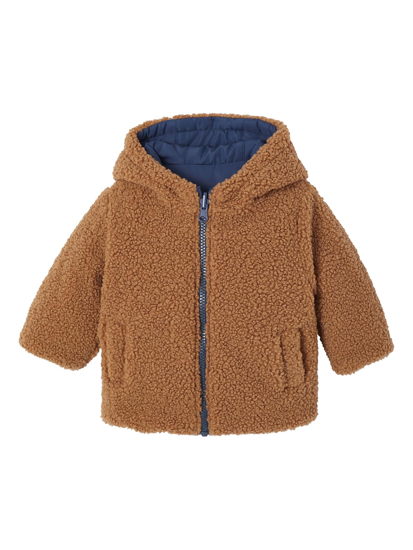 VERTBAUDET Doudoune à Capuche Bébé Réversible Zippé Sherpa