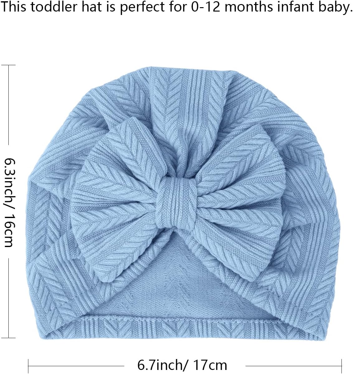 Newborn Baby Girl Hats with Bow Toddler Infant Beanie Cap Newborn Hospital Hats for Baby Girl Kid 0-12 Months - Image 7