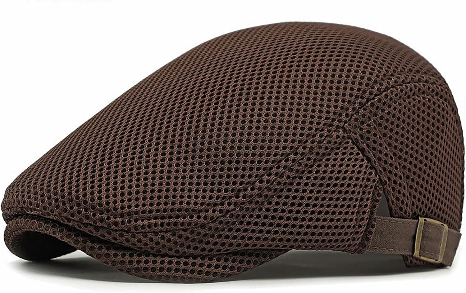Breathable Mesh Flat Cap for Man Adjustable Newsboy Cap Cabbie Hat