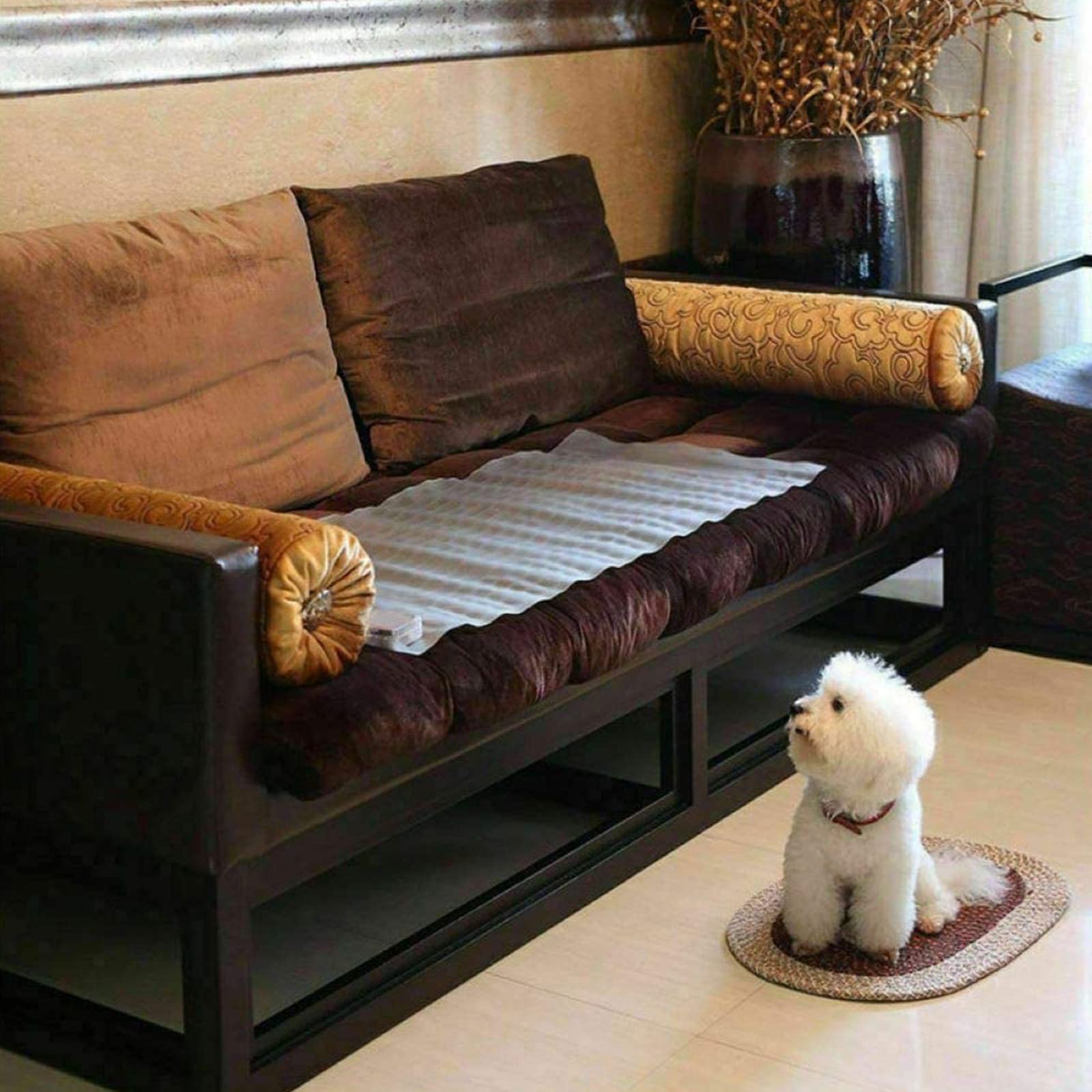 Pet Training Shock Mat - 48x16.5 Inch Electronic Mat To Keep Dogs & Cats Off Furniture - 3 Adjustable Levels For Indoor Use On Couches, Counters & Doorways