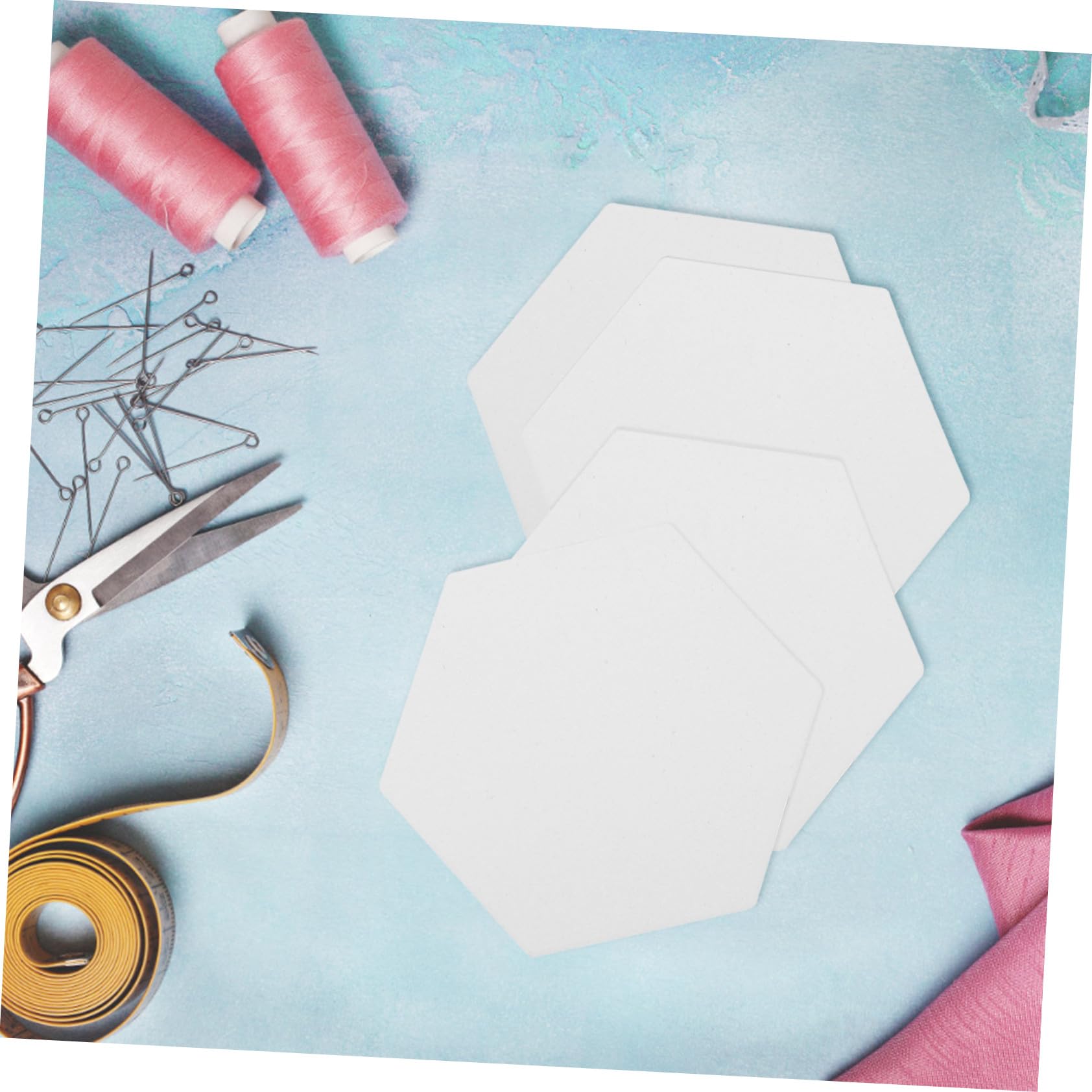 1500 Piezas Plantillas de Papel Hexagonales para Patchwork de Costura DIY Moldes Resistentes para Proyectos de Acolchado Paquete Herramientas Prácticas para Manualidades