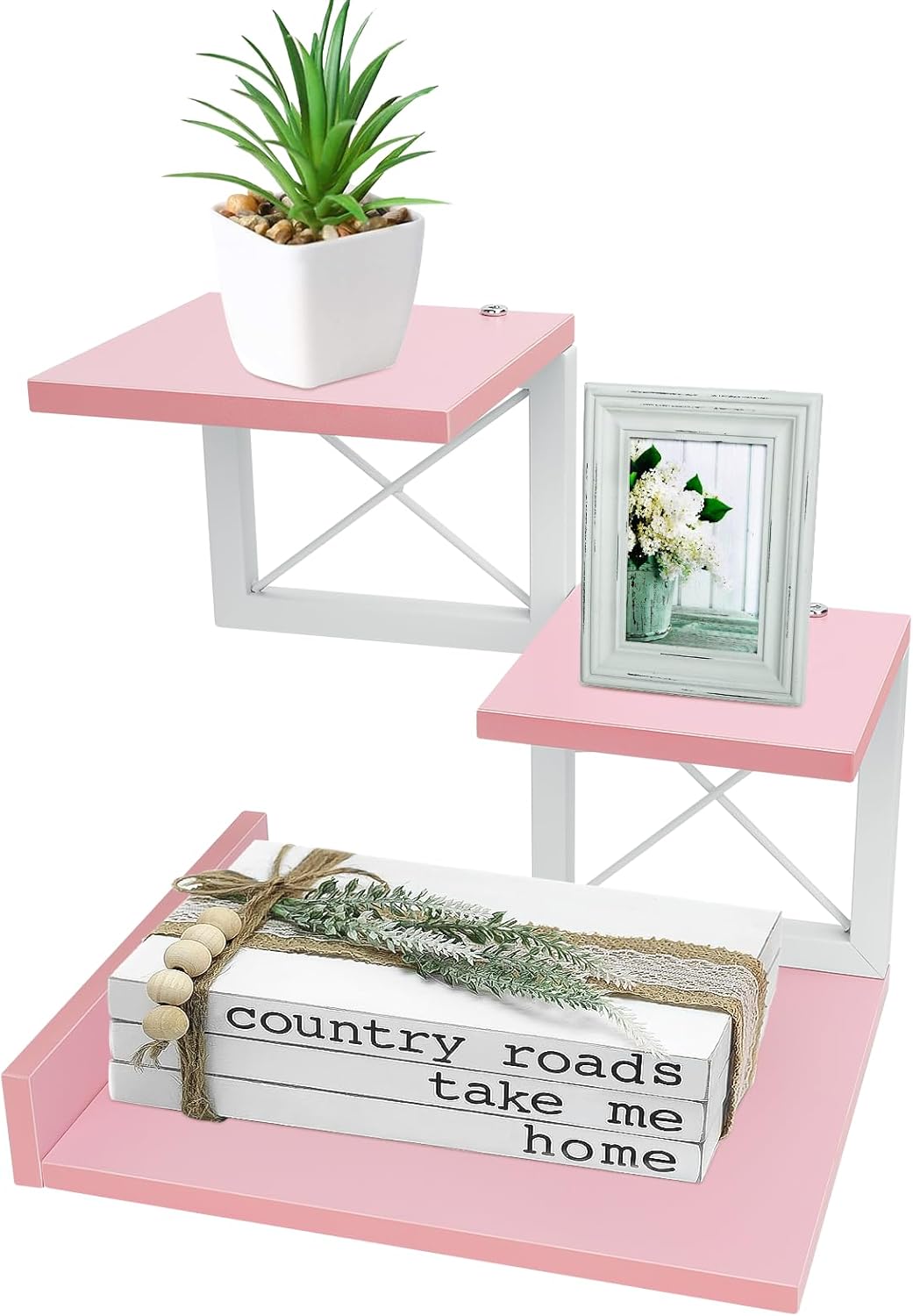 ELITEROO Desktop Shelf, Aesthetic Desk Organizer Table Top Mini Bookshelf, 3 Tier