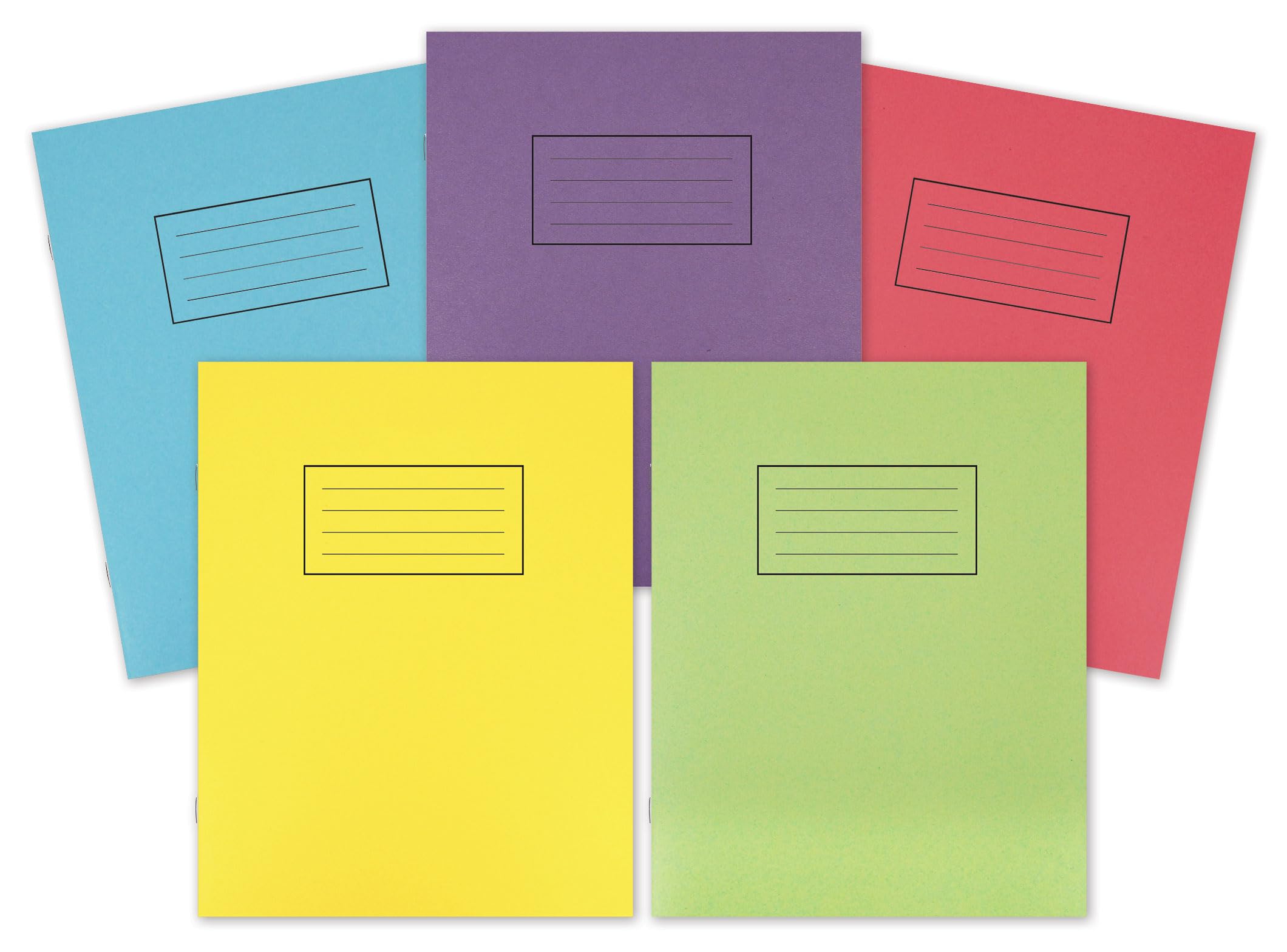 Silvine Exercise Book, 229mm x 178mm, Assorted, Pack of 10 , SV42364