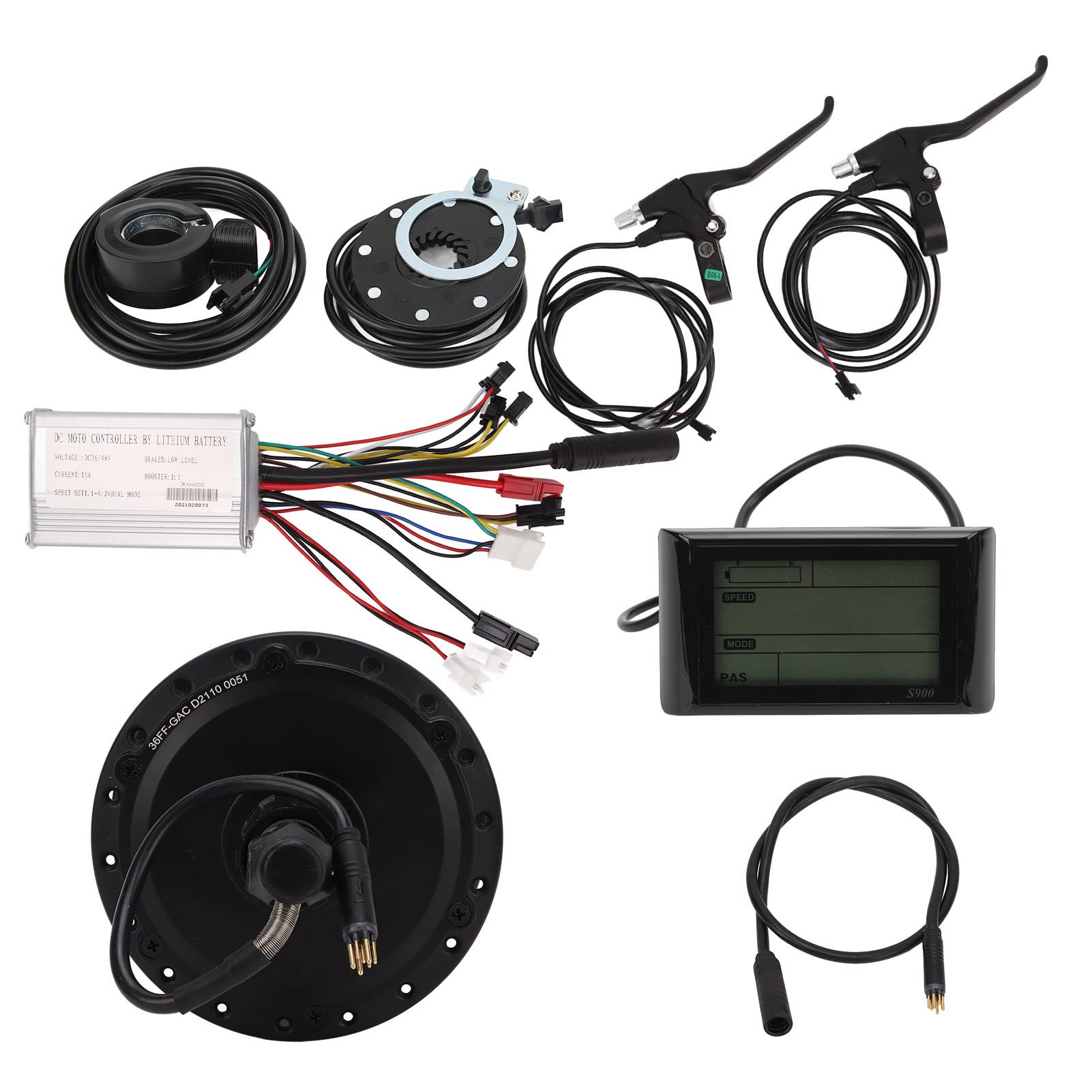 36V 250W zestaw do konwersji roweru elektrycznego 15A kontroler S900 Panel LCD kaseta zestaw do silnika piasty napędu tylnego (Do szprych kół 28/29 cali 700C)