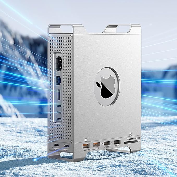 Base Mac mini M4 Pro/M4 con bahía NVMe y hub USB 3.2 de 4 puertos miniatura 9