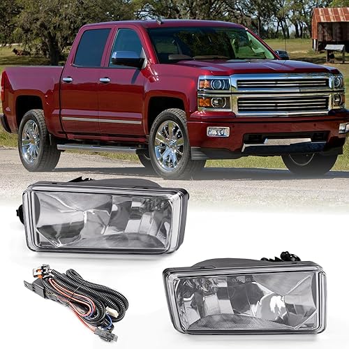 Luces antiniebla compatibles con Chevy Silverado 2007-2015Chevy Suburban 2007-2017GMC Sierra 2007-2015GMC Yukon 2010-2018, 2 lámparas antiniebla