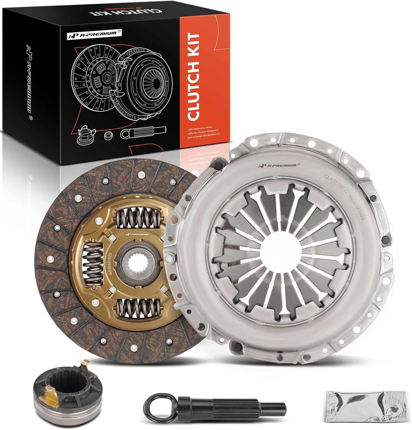 A-Premium Transmission Clutch Kit Set Compatible with Hyundai Accent 2001-2009 & Kia Rio 2006-2009, Rio5 2006-2009, 1.6L