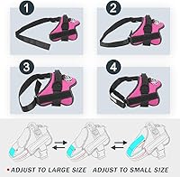 Vista 3 de Bolux - Arnés para perro, reflectante y transpirable, ajustable, con asa, para sacarlo a pasear, no más tirones ni asfixia (rojo intenso, tamaño M)