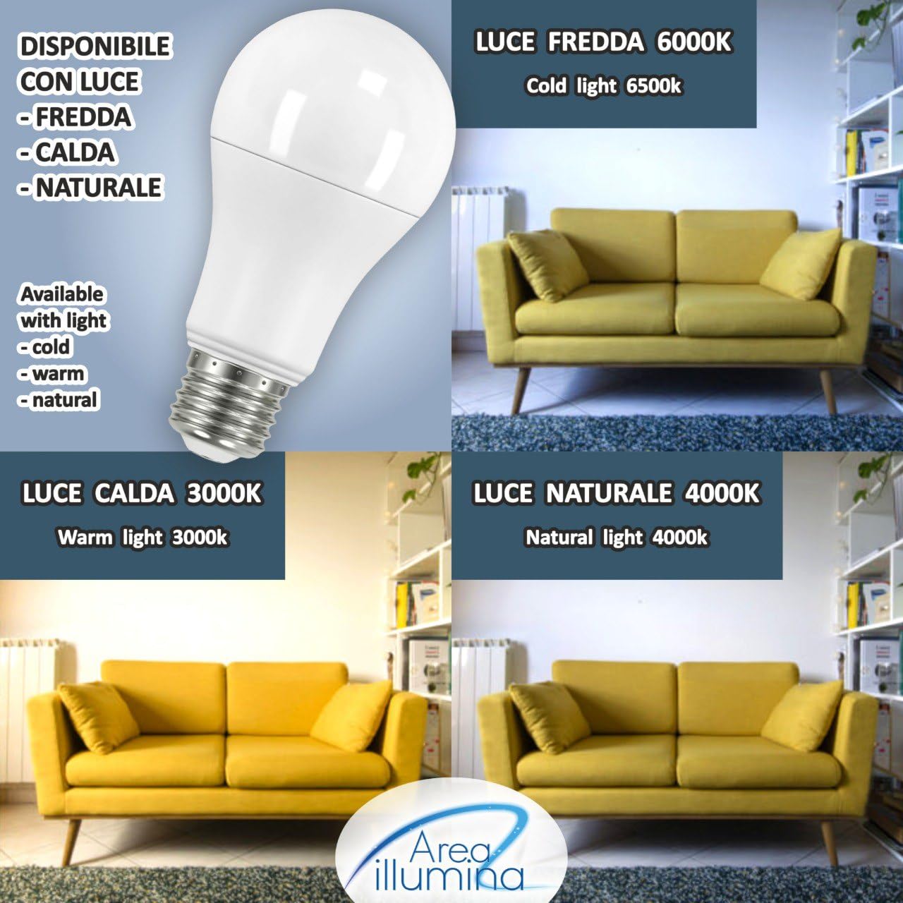 Beghelli Lampadina Led Goccia 11W e27 3000k Luce Calda 1055 Lumen