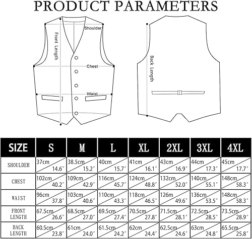 Miniatura 3 de Hi-Tie Men's Suit Vest Tie Set With Lapel Pin Or Tie Clip Silk Waistcoat Necktie Handkerchief For Wedding Formal Tuxedo