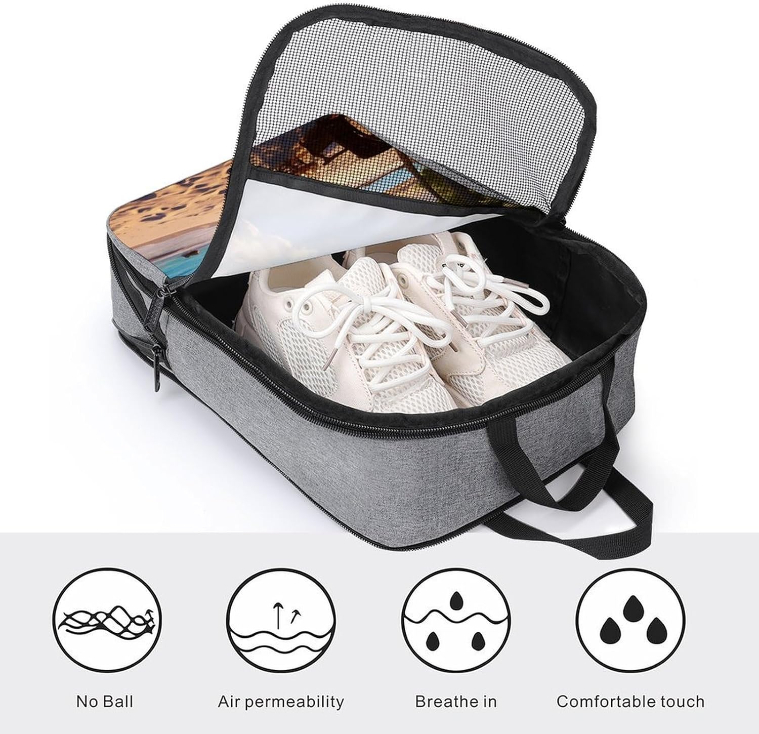 Shoe Bag, Romantic Beach Printed Shoe Bag,storage Hanging Shoe Bag,bath Towel Storage Bag