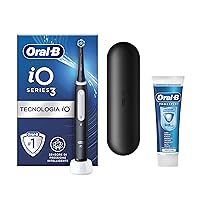 Oral-B Spazzolino Elettrico Ricaricabile iO 3 Nero, 1 Testina Di Ricambio