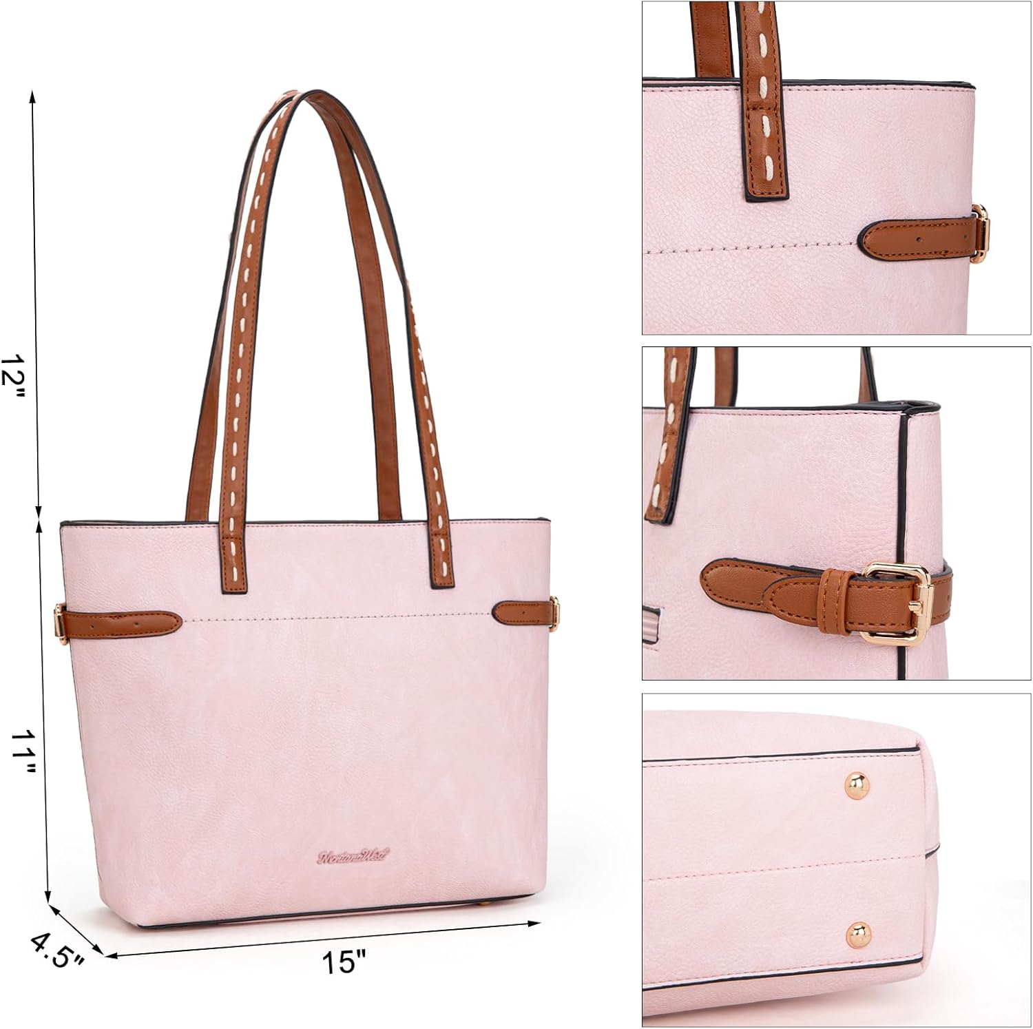 Montana West Minimalist Tote Bag for Women - Large Slouchy Hobo Purse Elegant Shoulder Bag Everyday - Image 4